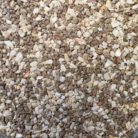 Daltex Amalfi Coast resin bound colour blend swatch — Warm