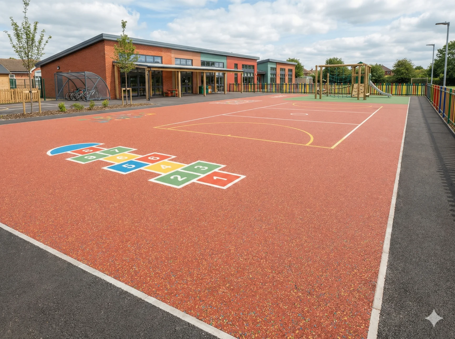 Resin bound school playground surfacing installed by SureLay UK