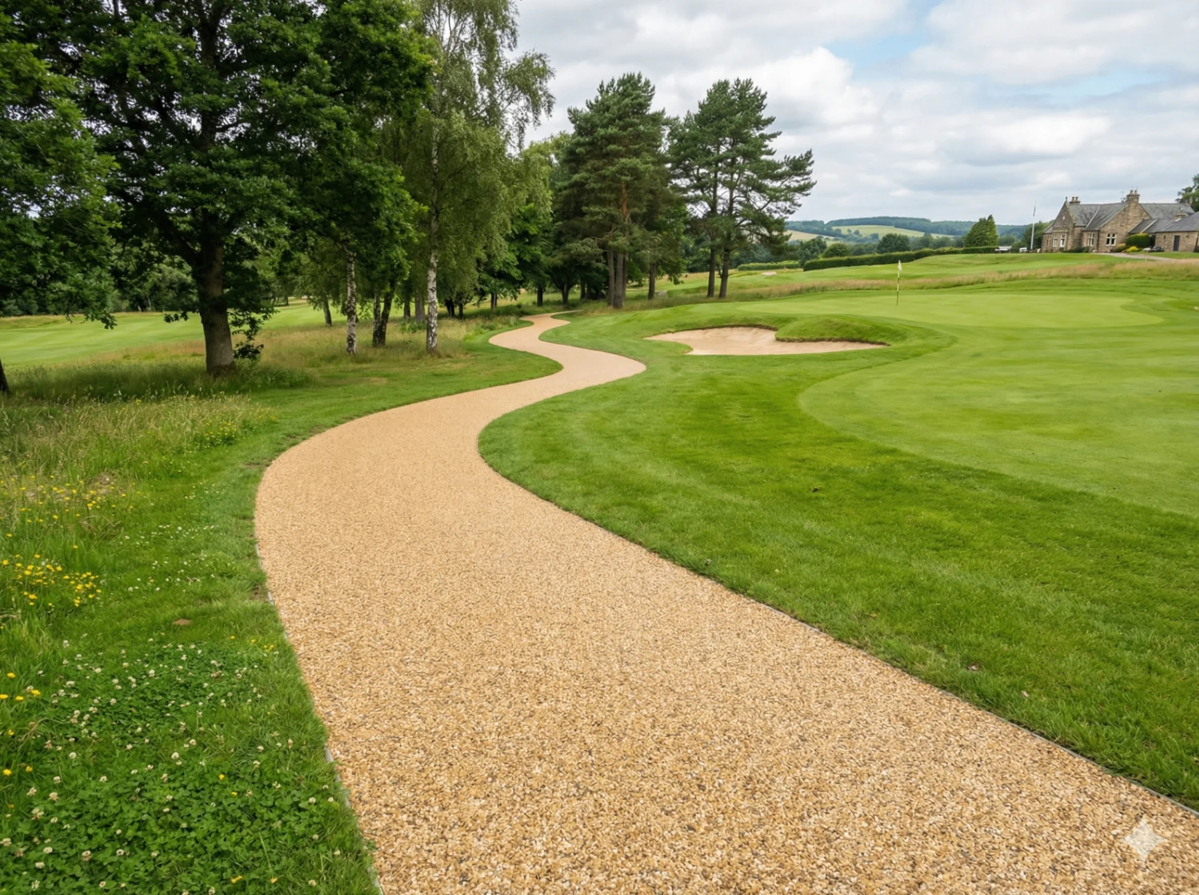 Footpaths detail showing resin bound surface by SureLay UK