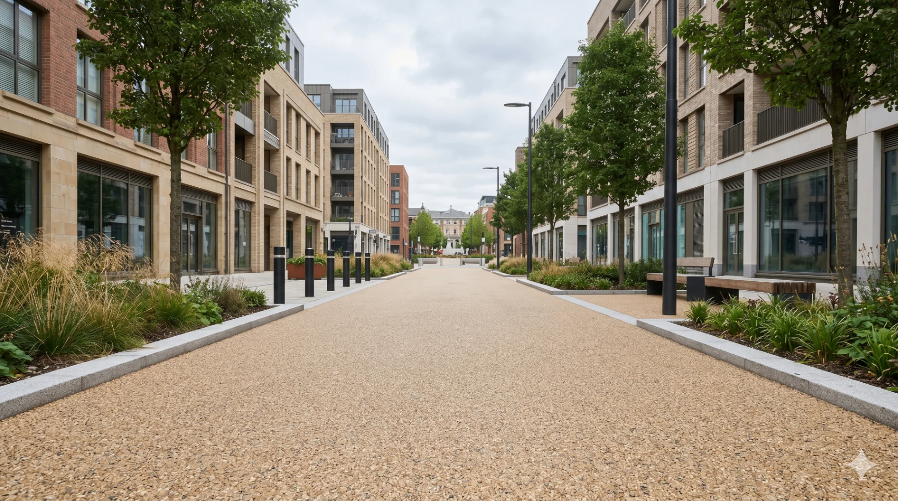 Footpaths — commercial resin bound surfacing by SureLay UK