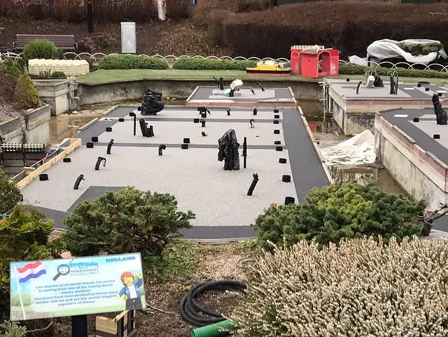 LEGOLAND Miniland Holland zone during resin bound installation by SureLay UK
